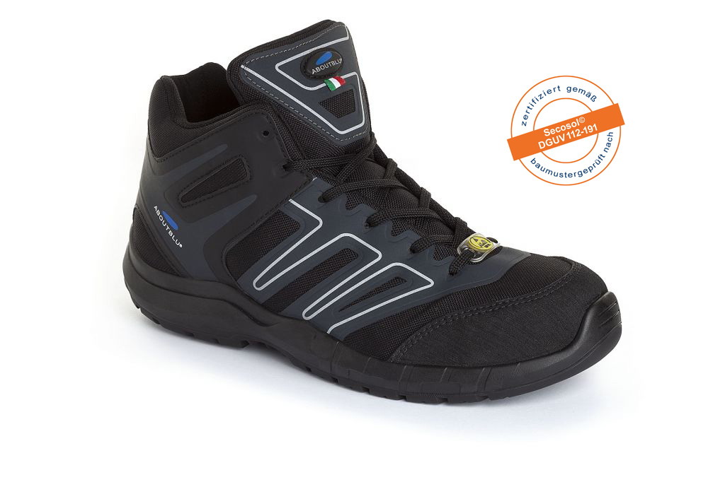 Safety shoes ABOUTBLU model INDIANAPOLIS BLACK MID S3 Safety shoes ABOUTBLU model INDIANAPOLIS BLACK MID S3
